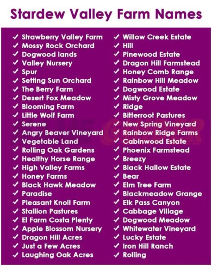 A Guide To Stellar Stardew Valley Farm Names